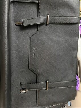 Ecosusi-Saffiano Black Laptop Tote Case